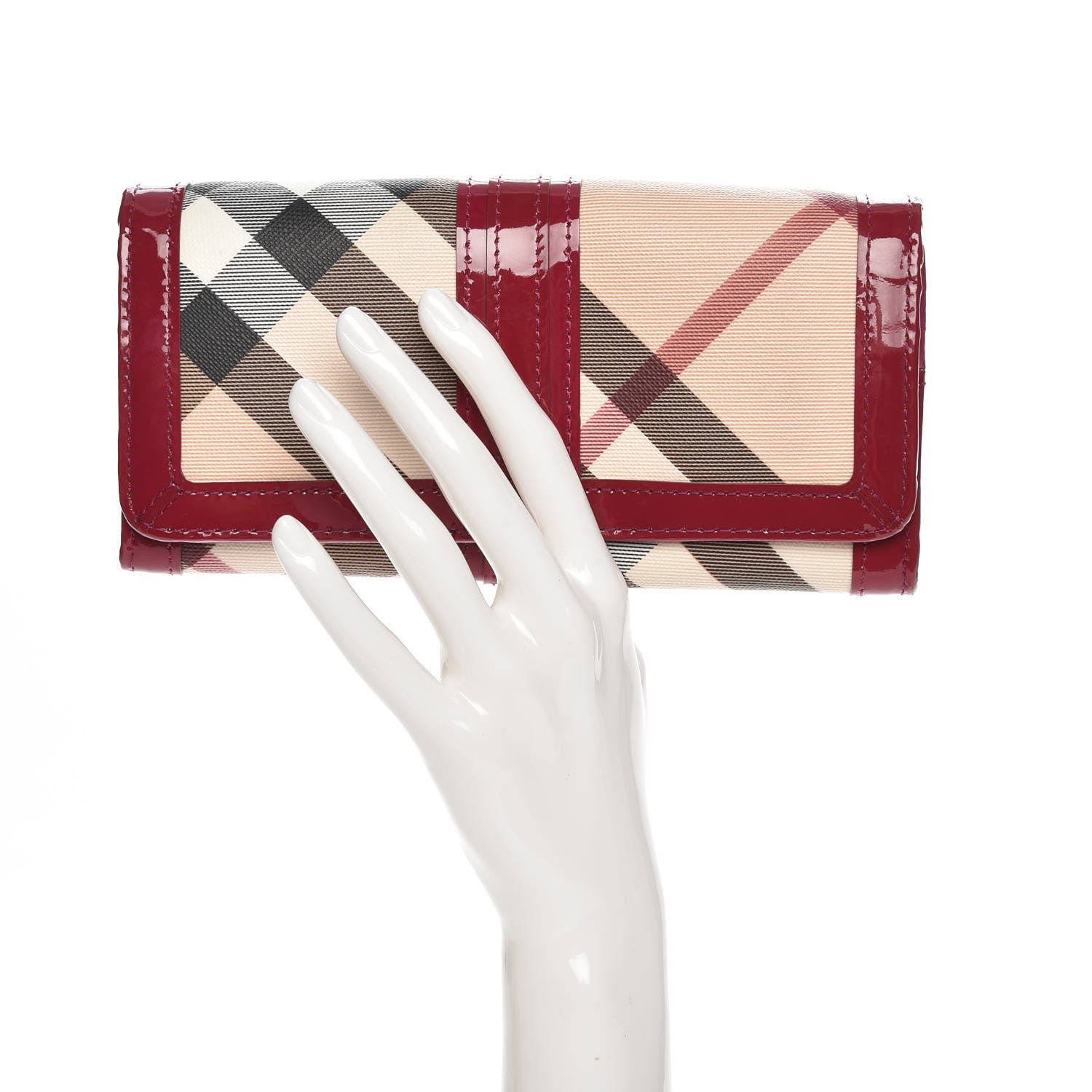 Burberry Supernova Check Penrose Continental Wallet Raspberry Sorbet 2 of 7