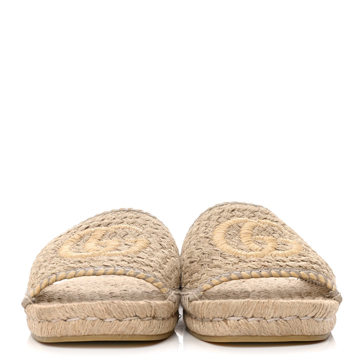 Juta Nappa GG Mens Slide Sandals 10.5 Natural Oatmeal