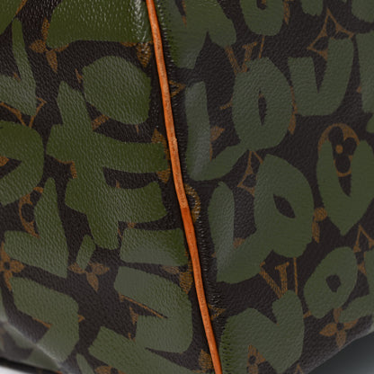Louis Vuitton Monogram Graffiti Speedy 30 Kaki 10 of 19