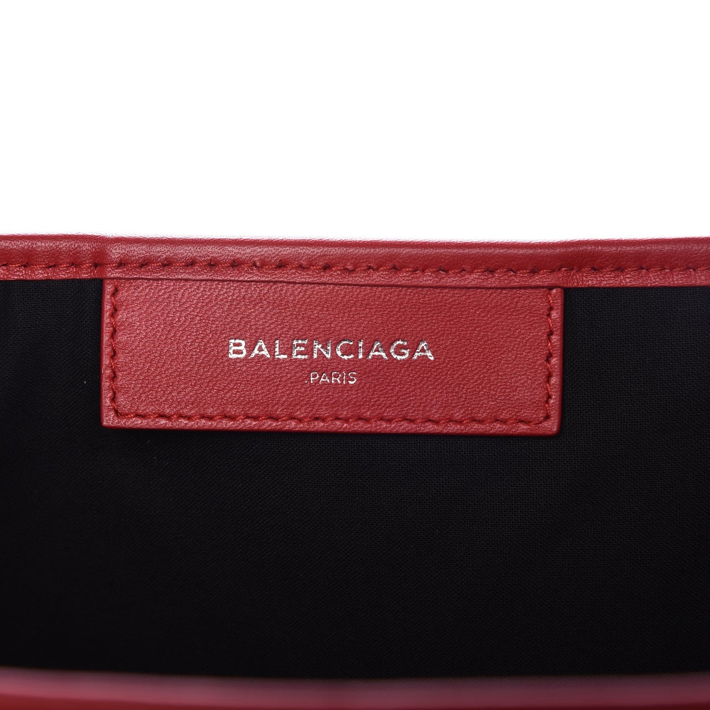 Matte Veau Lisse Perforated S Navy Cabas Rouge Vermillon