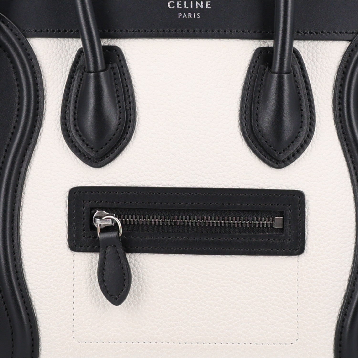 Celine Baby Grained Calfskin Nubuck Nano Tri-Color Luggage Seashell 7 of 9