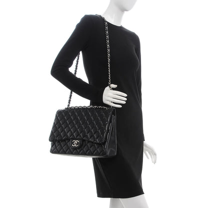 Chanel Lambskin Quilted Maxi Double Flap Black 2 of 14