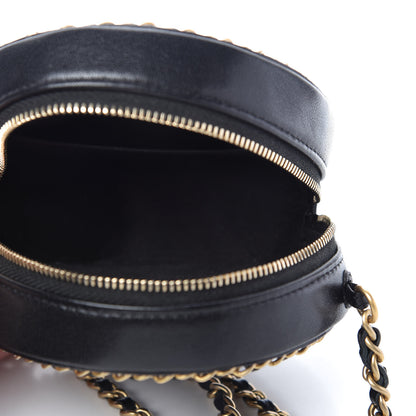 Chanel Lambskin Quilted Round Filigree Chain Around Crossbody Black 5 of 10