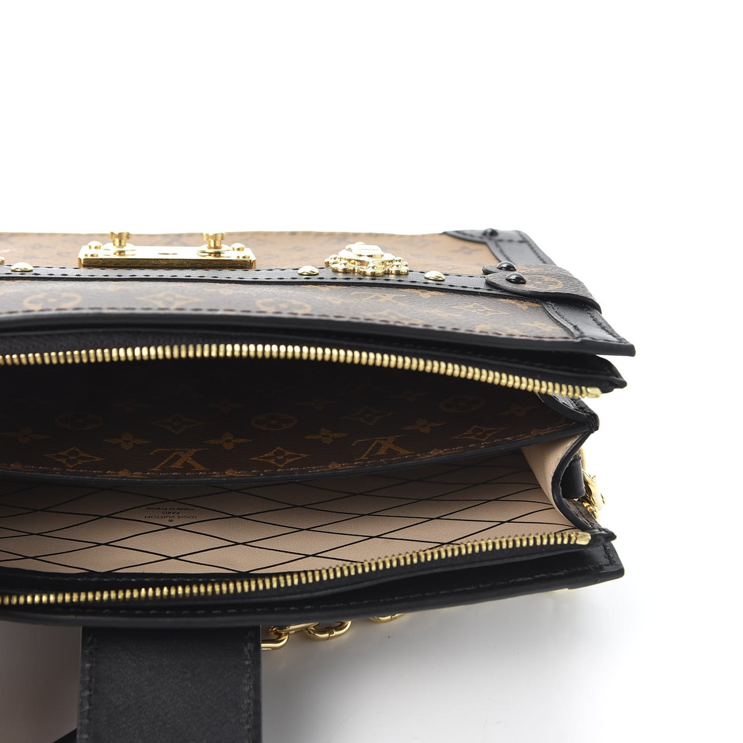 Reverse Monogram Trunk Clutch
