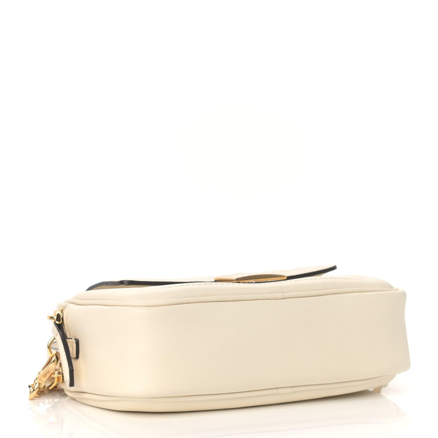 Fendi Vitello Grace Matte Easy Baguette White 4 of 11