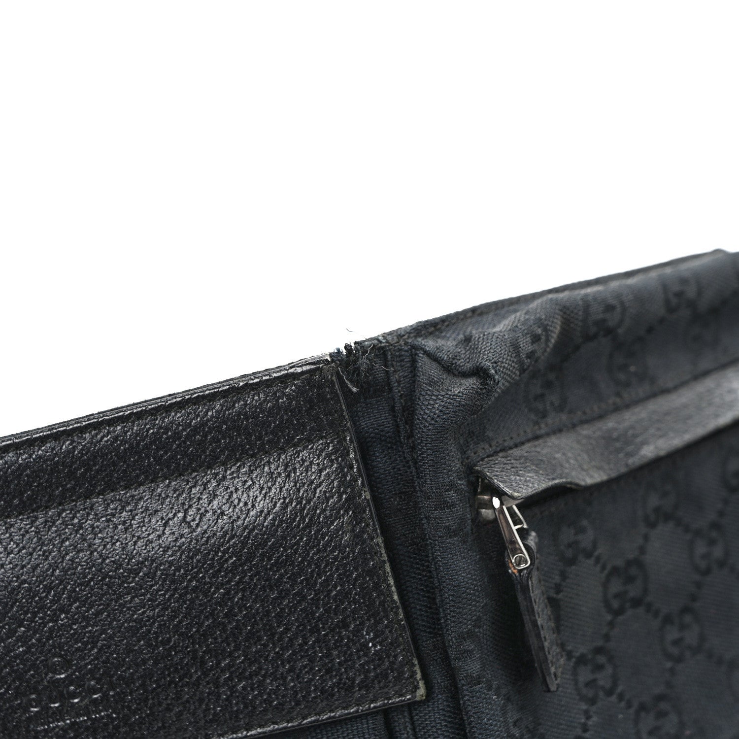 Gucci GG Monogram Double Pocket Belt Bag Black 12 of 13