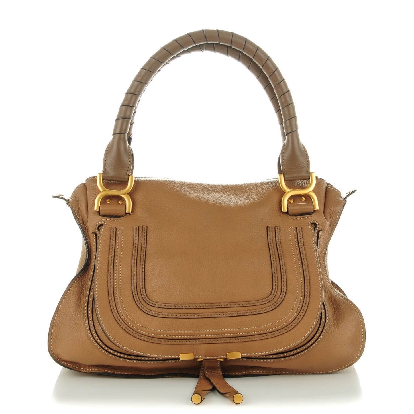 Calfskin Medium Marcie Satchel Nut