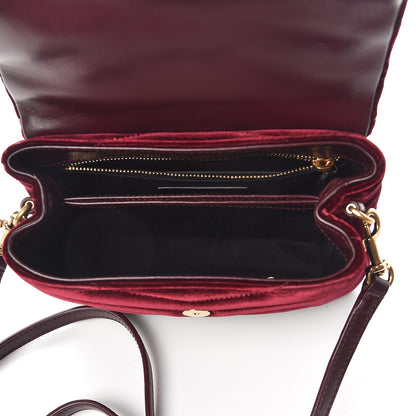 Saint Laurent Velvet Y Quilted Monogram Toy Loulou Crossbody Bag French Burgundy 5 of 9