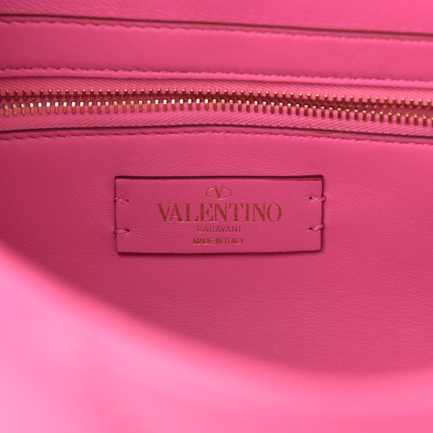 Nappa Enamel Large Roman Stud Shoulder Bag Feminine Pink