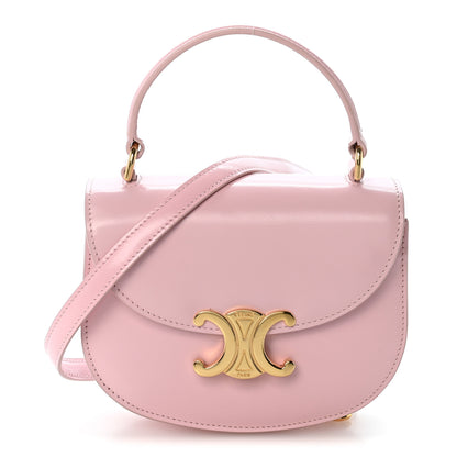 Celine Shiny Calfskin Triomphe Mini Besace Clea Pastel Pink 1 of 14