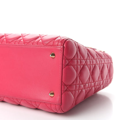 Christian Dior Lambskin Cannage Medium Lady Dior Pink 6 of 9