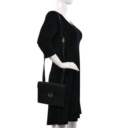 Hermes Togo Sac A Depeches 21 Messenger Bag Black 2 of 8