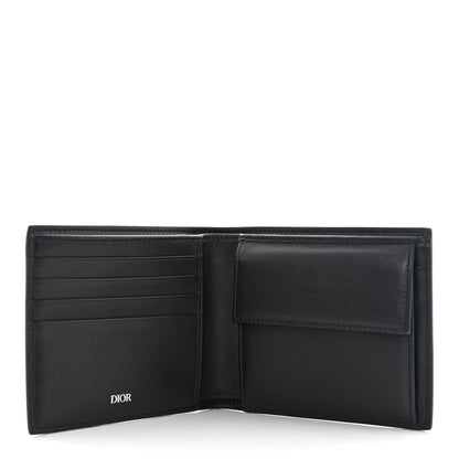 Christian Dior Calfskin Perforated Oblique Bi-Fold Do Galaxy Wallet Black 5 of 10