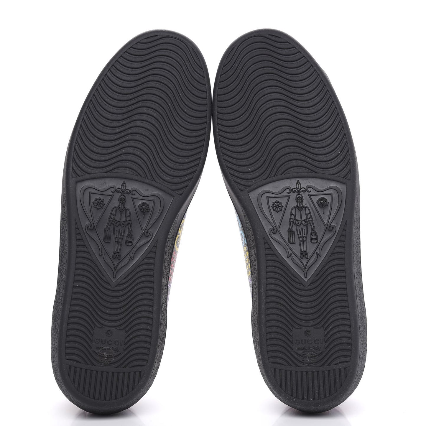 GG Supreme Monogram Psychedelic Mens Ace Sneakers 8 Black Multicolor