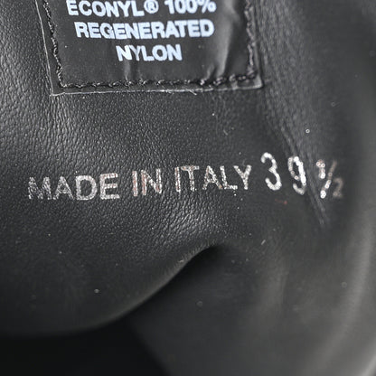 Prada Spazzolato Re-Nylon Metal Triangle Logo Lace Up 55mm Ankle Boots 39.5 Black 9 of 9