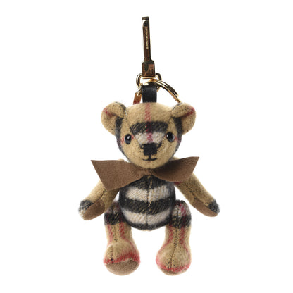 Burberry Cashmere Vintage Check Thomas Bear Bag Charm Antique Yellow 1 of 3