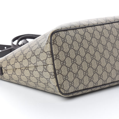 Gucci GG Supreme Monogram Medium Zippered Tote Dark Brown 7 of 8