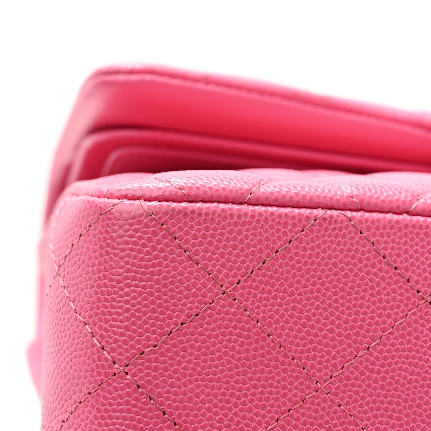 Caviar Quilted Small Double Flap Pink