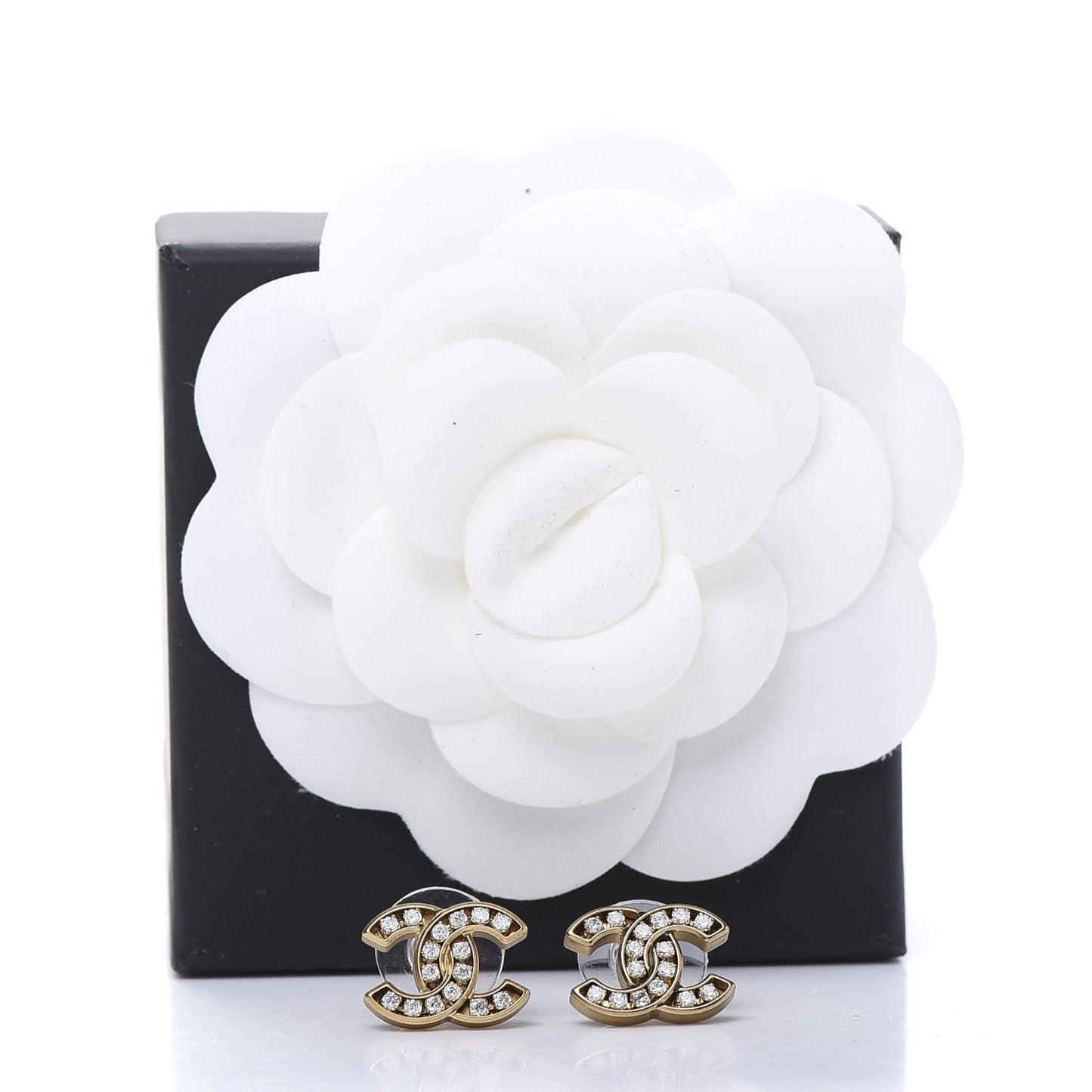 Crystal CC Earrings Gold