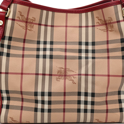 Burberry Haymarket Check Small Canterbury Tote Military Red 8 of 9