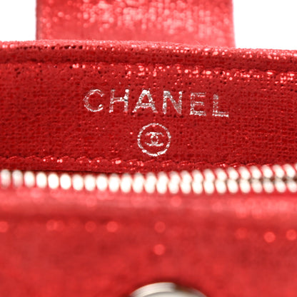 Chanel Glitter Calfskin Mini Phone Holder Clutch Red 7 of 10