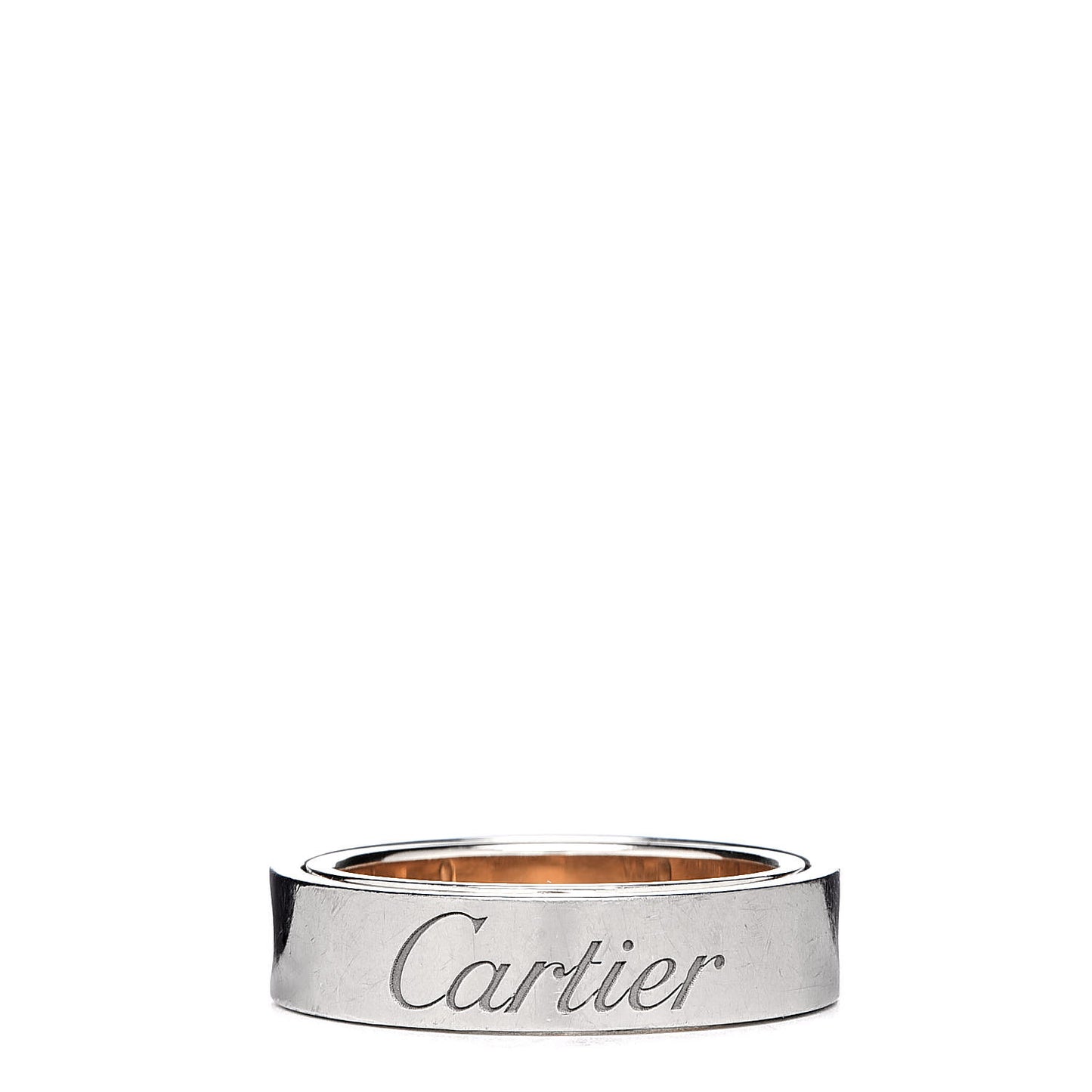 18K Pink White Gold 5.5mm Astro LOVE Ring 56 7.5