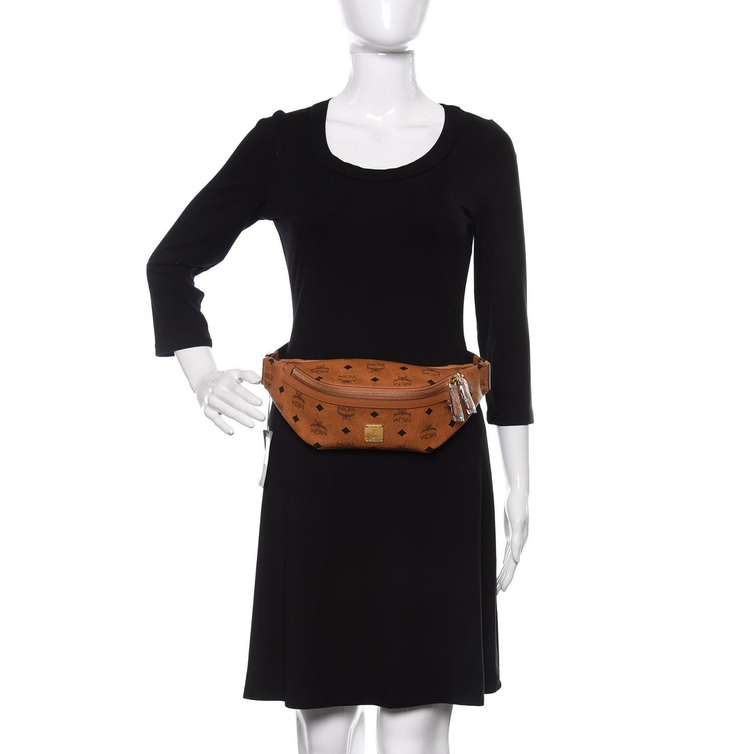 MCM Visetos Small Fusten Belt Bag Cognac 2 of 8