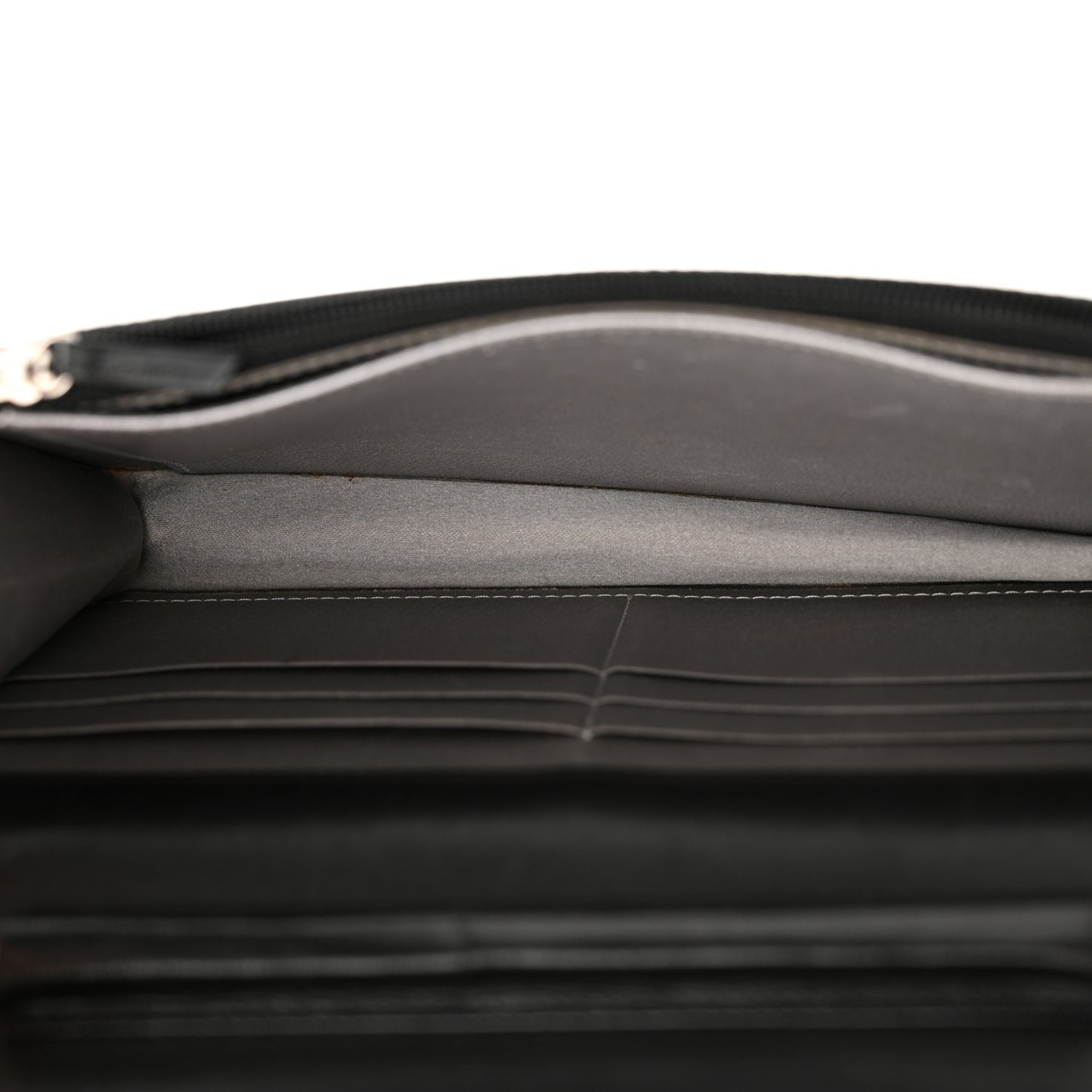 Lambskin Camellia Embossed Wallet on Chain WOC Black