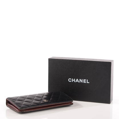 Chanel Lambskin Quilted Yen Wallet Black 9 of 9