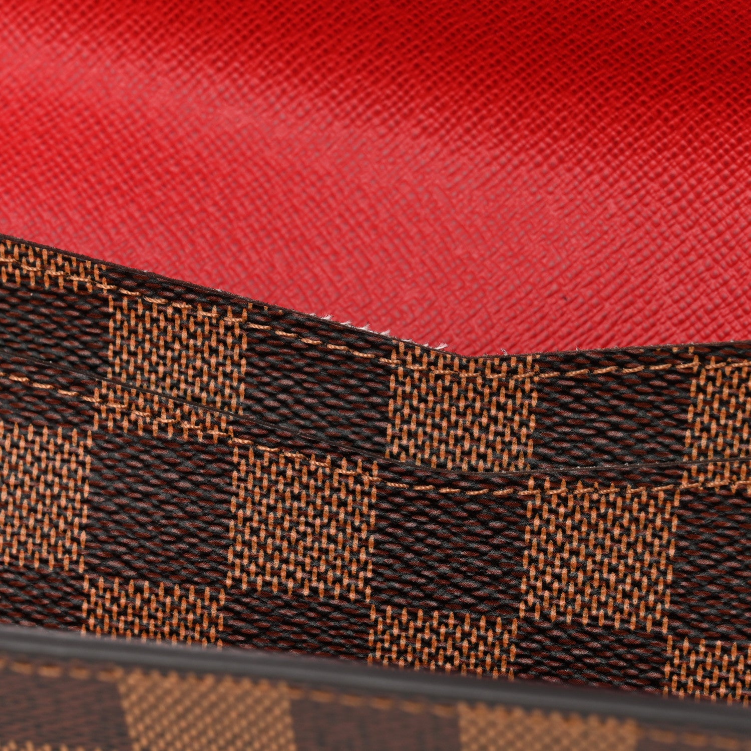 Louis Vuitton Damier Ebene Josephine Wallet Red 10 of 10