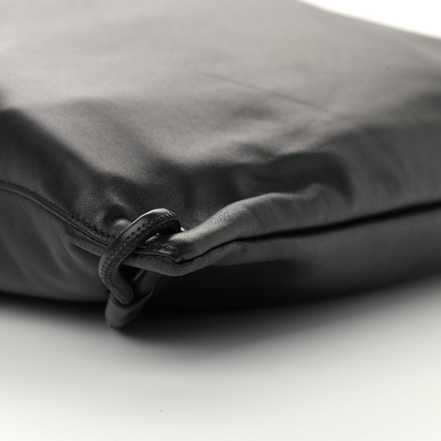 Saint Laurent Lambskin Teddy Drawstring Bag Black 9 of 10