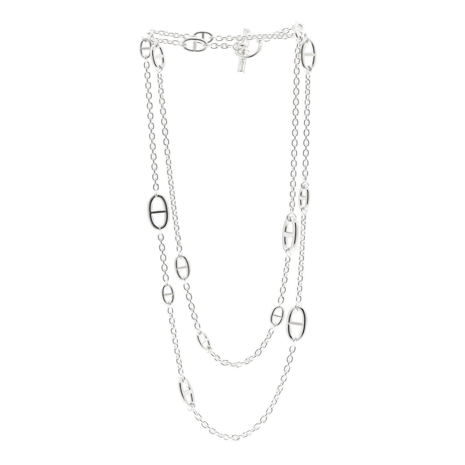 Hermes Sterling Silver Farandole Necklace 120 3 of 5