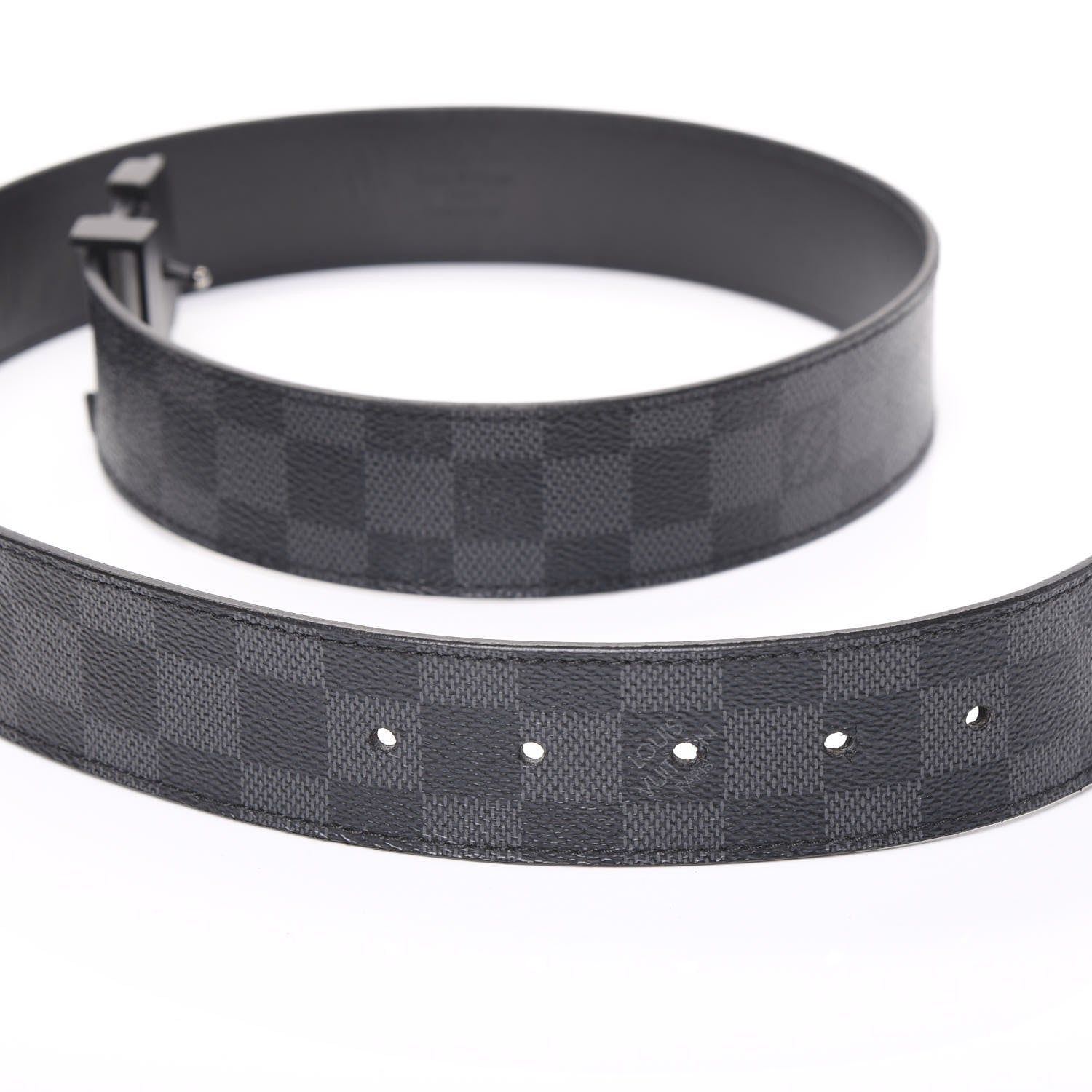 Louis Vuitton Damier Graphite 40mm LV Initiales Belt 90 36 3 of 5