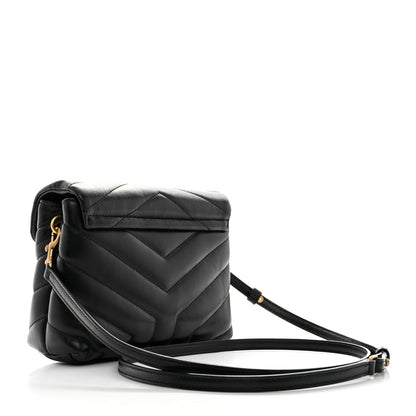 Saint Laurent Calfskin Y Quilted Monogram Toy Loulou Crossbody Bag Black 3 of 10
