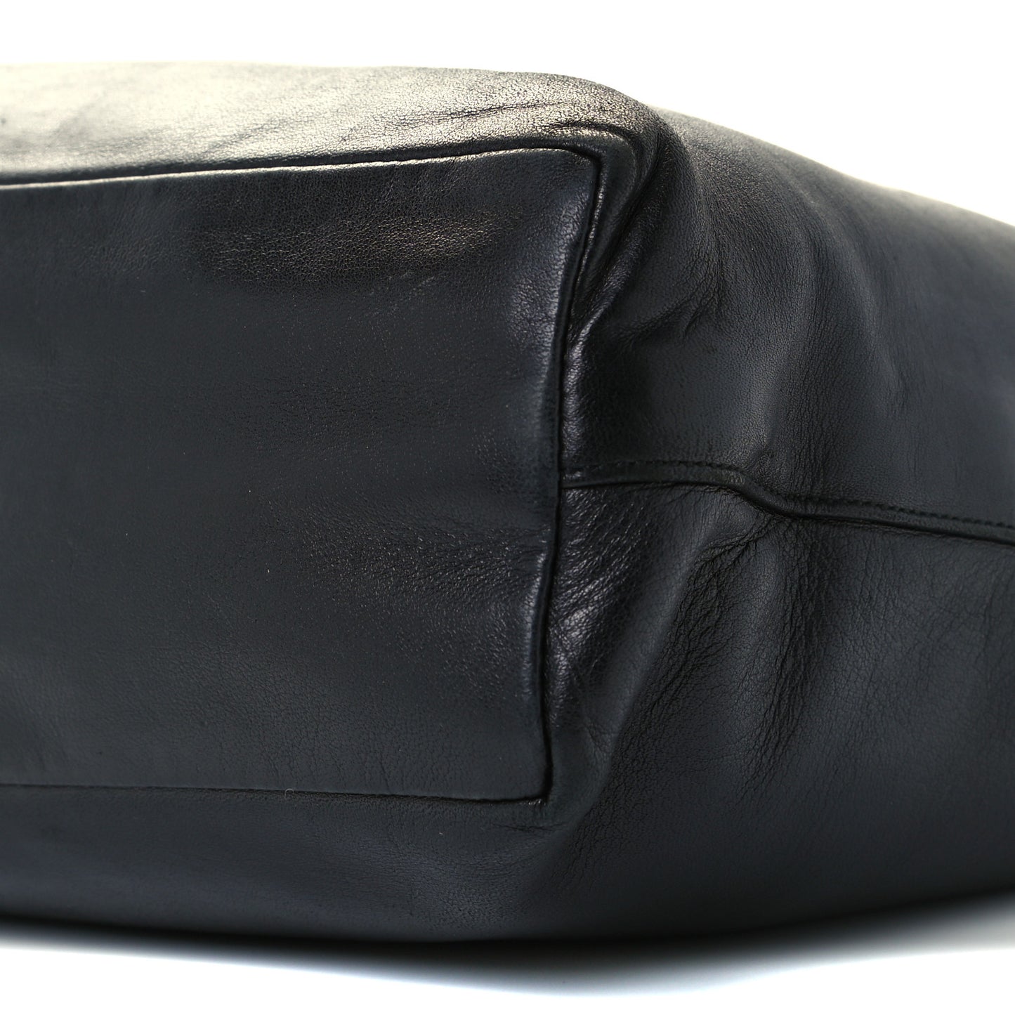 Vitello Daino Shopping Tote Black