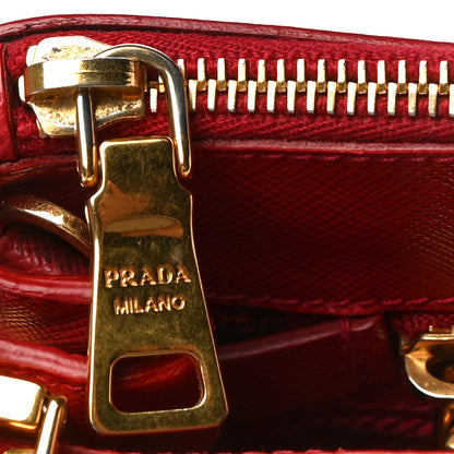 Prada Saffiano Small Galleria Double Zip Tote Fuoco 13 of 13
