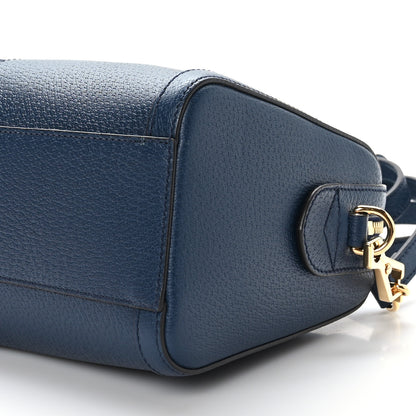 Gucci Textured Dollar Calfskin Web Medium Ophidia Boston Blue Agata 9 of 9