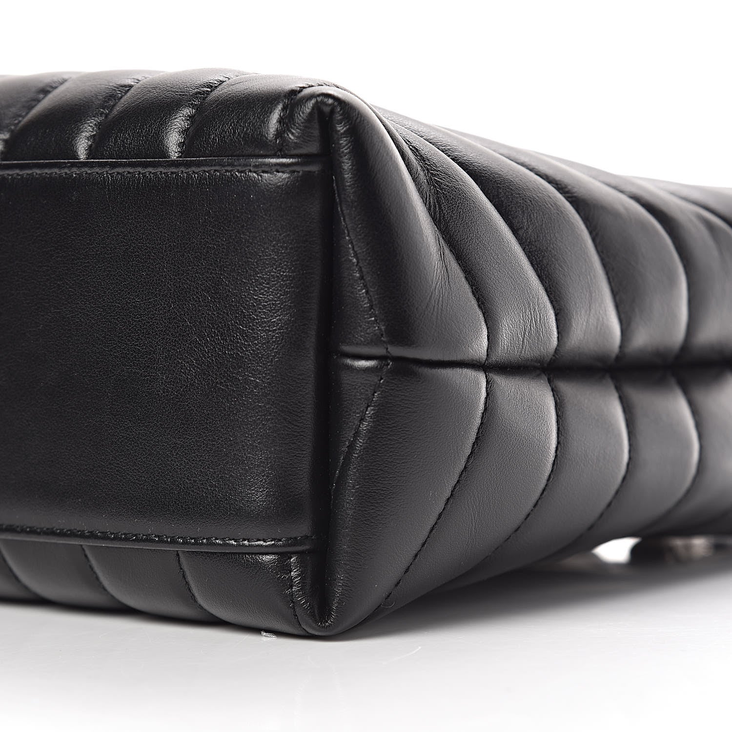 Saint Laurent Calfskin Y Quilted Monogram Small Loulou Shopper Black 6 of 11