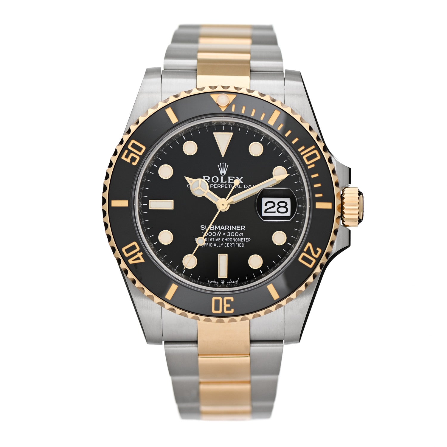 Rolex Stainless Steel 18K Yellow Gold 41mm Submariner Date Watch Black 126613LN 1 of 5