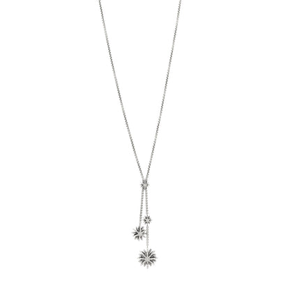 David Yurman Sterling Silver Diamond Starburst Y Necklace 1 of 5