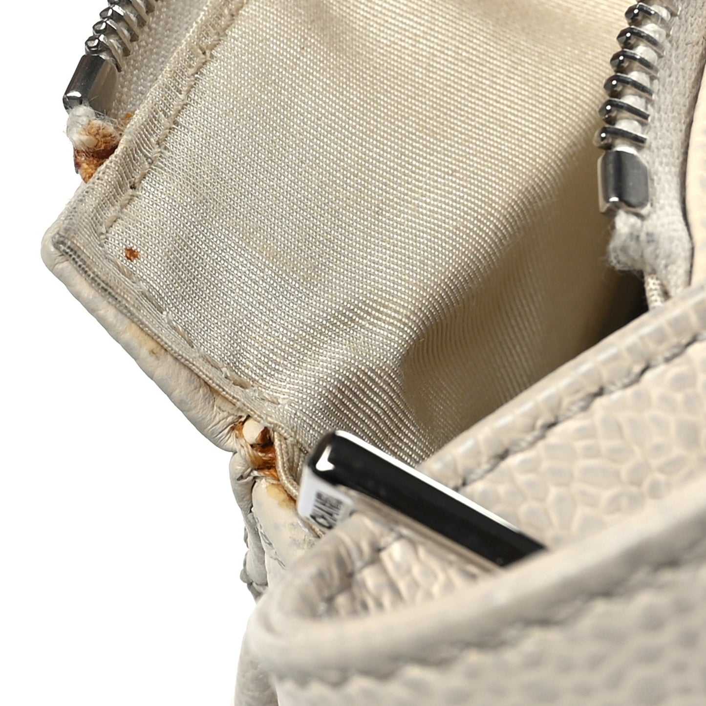 Caviar Quilted Timeless CC Hobo Ivory