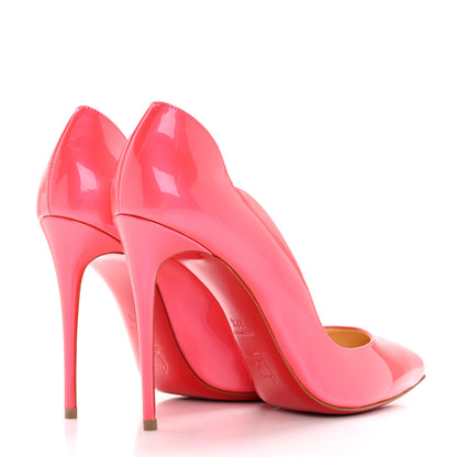 Christian Louboutin Metallic Patent Fluo Hot Chick 100 Pumps 37.5 Florida 4 of 12