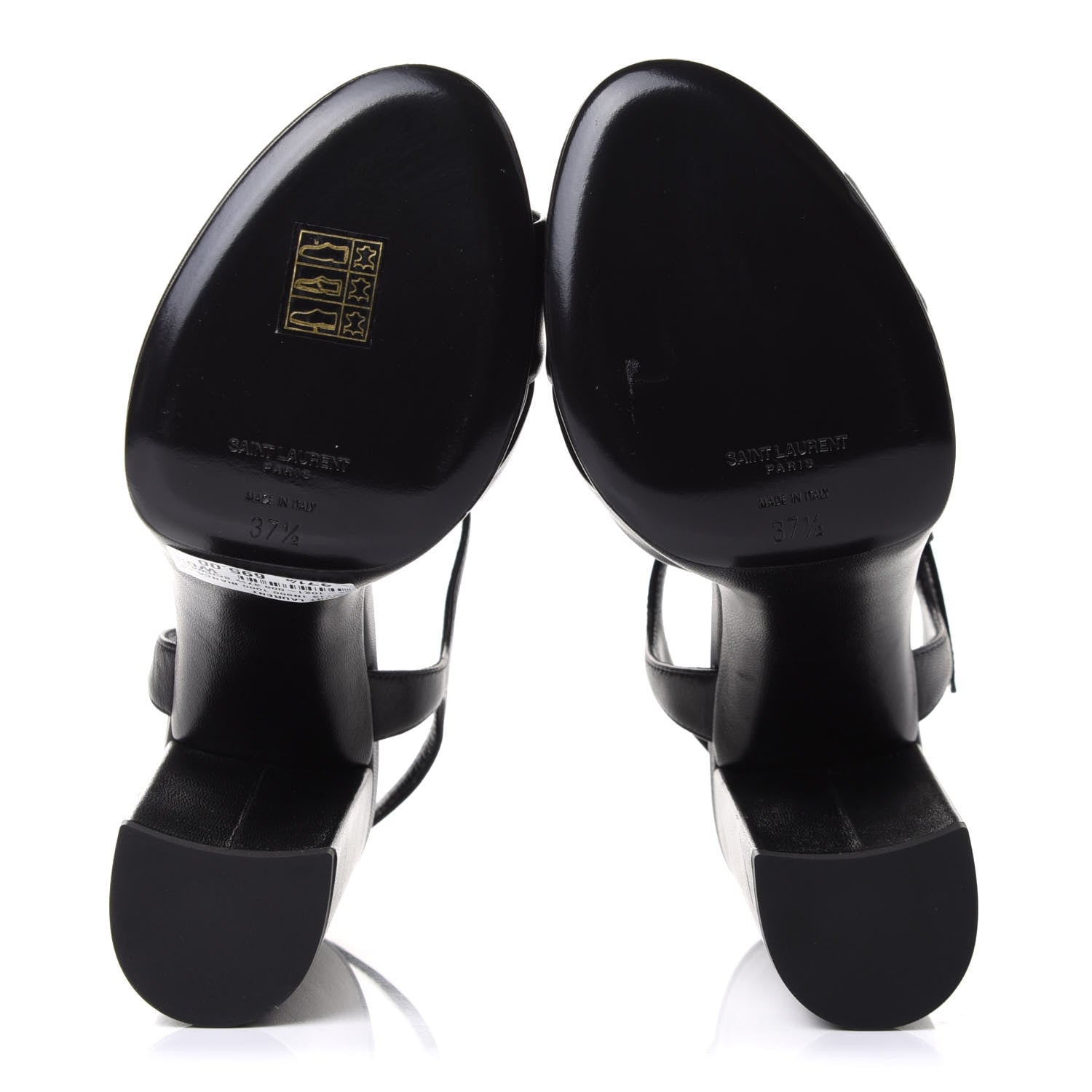 Saint Laurent Vendome Bianca 85 Platform Sandals 37.5 Black 6 of 11