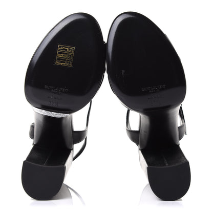 Saint Laurent Vendome Bianca 85 Platform Sandals 37.5 Black 6 of 11