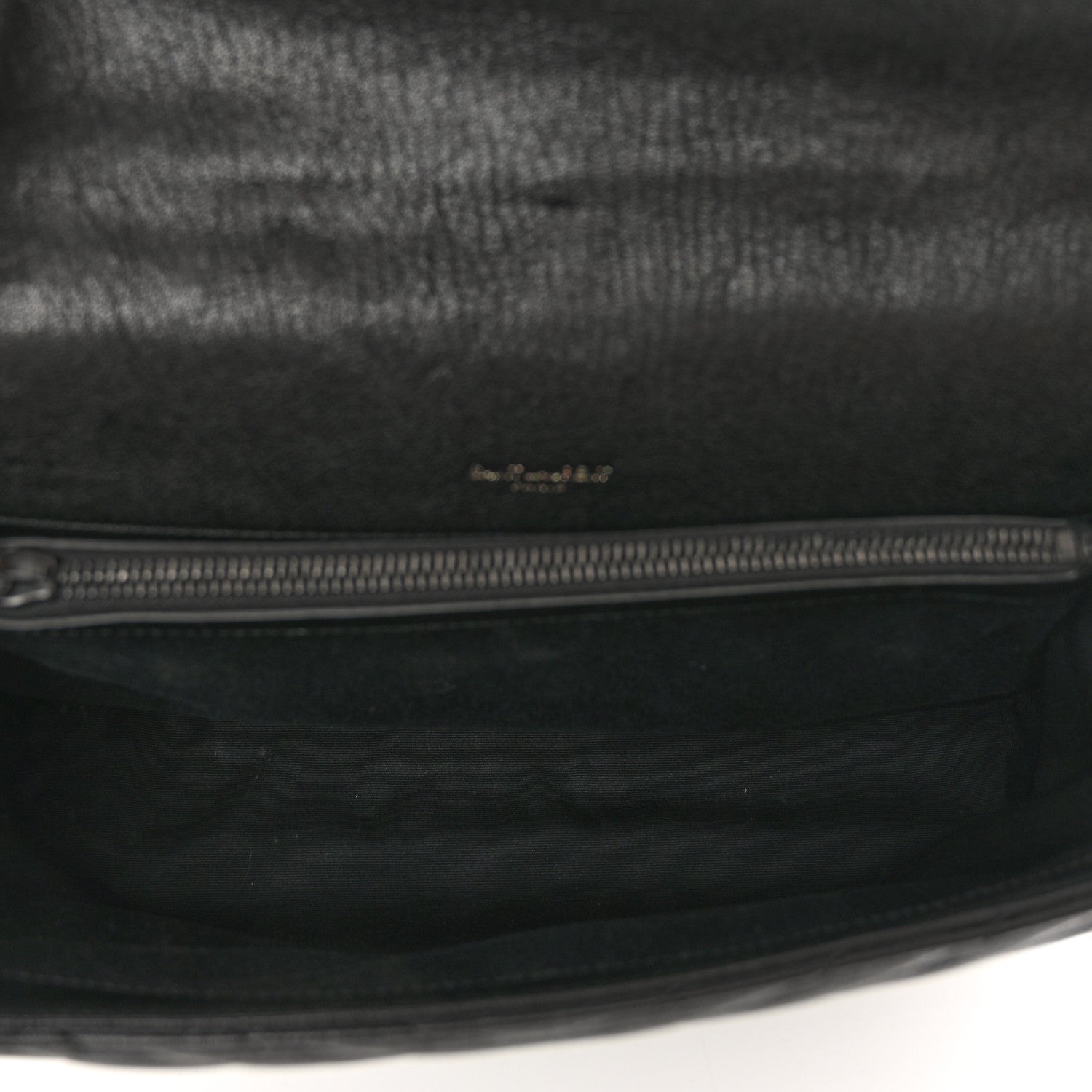 Saint Laurent Sheepskin Matelasse Chevron Monogram Monochrome Large College Satchel Black 6 of 10