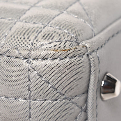 Christian Dior Metallic Nubuck Cannage Mini Lady Dior Silver 12 of 14