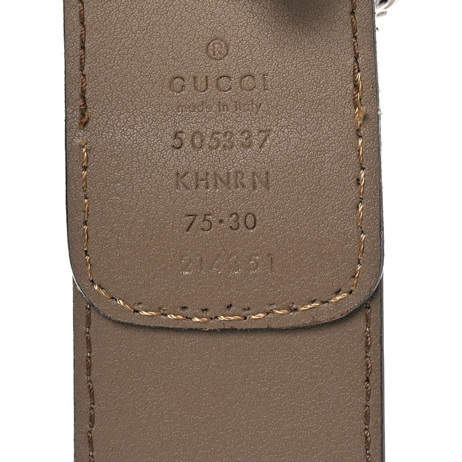 Gucci GG Supreme Monogram Suede Dionysus 40mm Belt 75 30 Beige Taupe 3 of 5