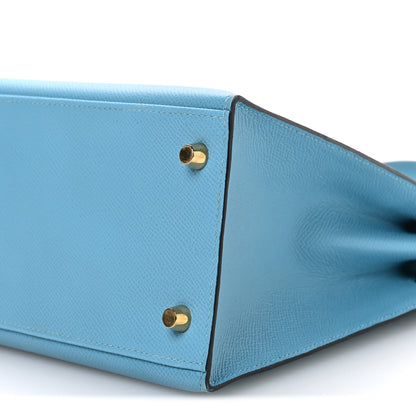 Hermes Epsom Kelly Sellier 28 Bleu Du Nord 9 of 10