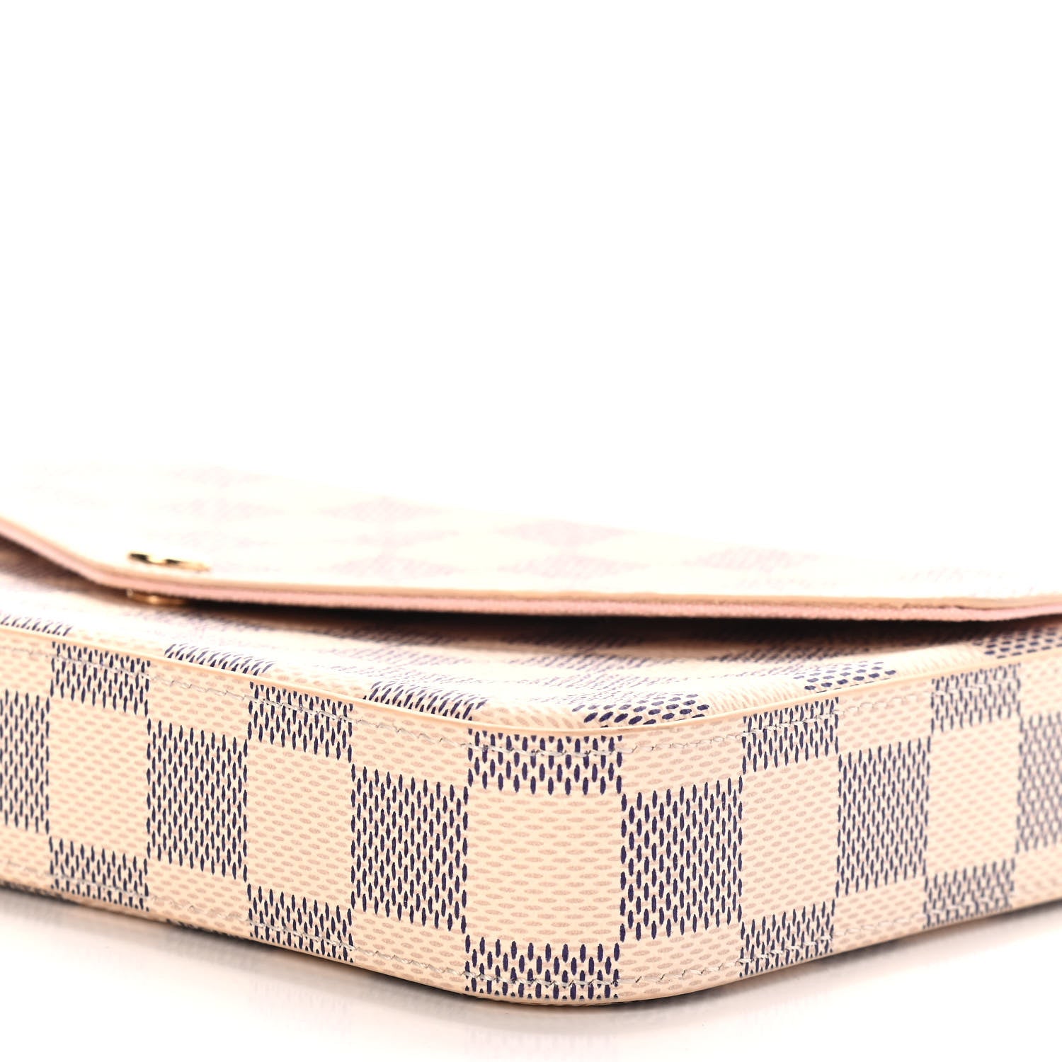 Louis Vuitton Damier Azur Pochette Felicie Chain Wallet Rose Ballerine 10 of 10