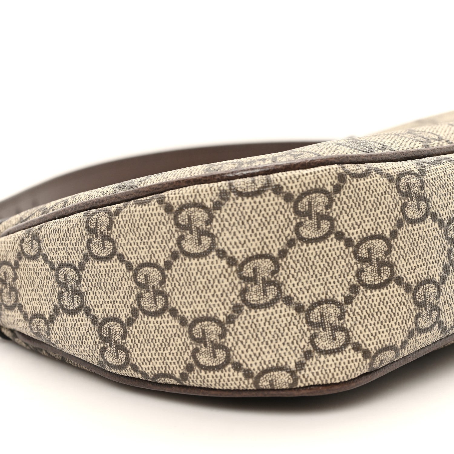 Gucci GG Supreme Monogram Textured Dollar Calfskin Small Ophidia Hobo Beige Ebony New Acero 9 of 11
